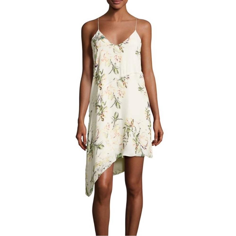 Haute Hippie The Waterfall Floral Silk Slip Dress
